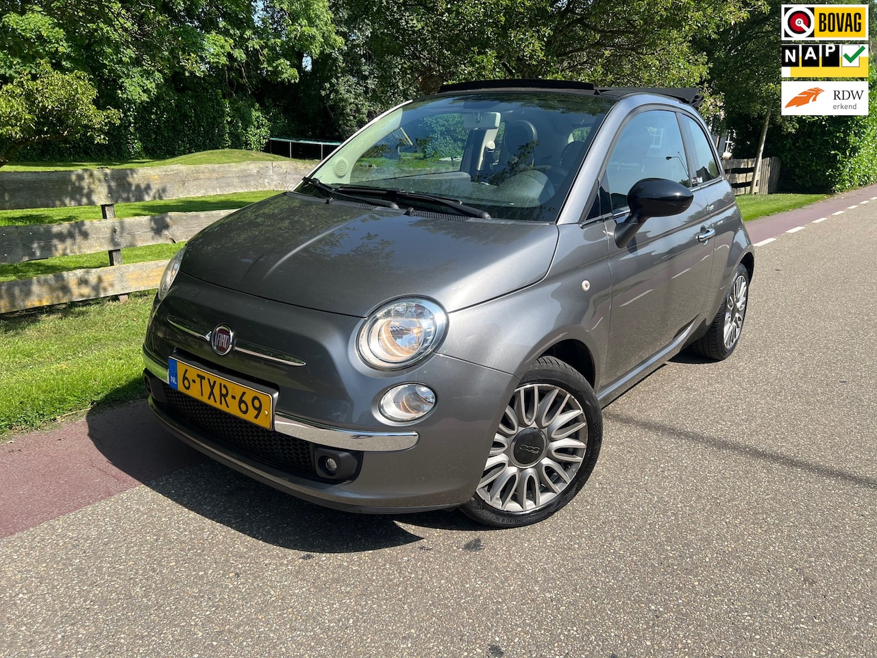 Fiat 500 C - 0.9 TwinAir Turbo Cult Cabriodak Clima Leder - AutoWereld.nl