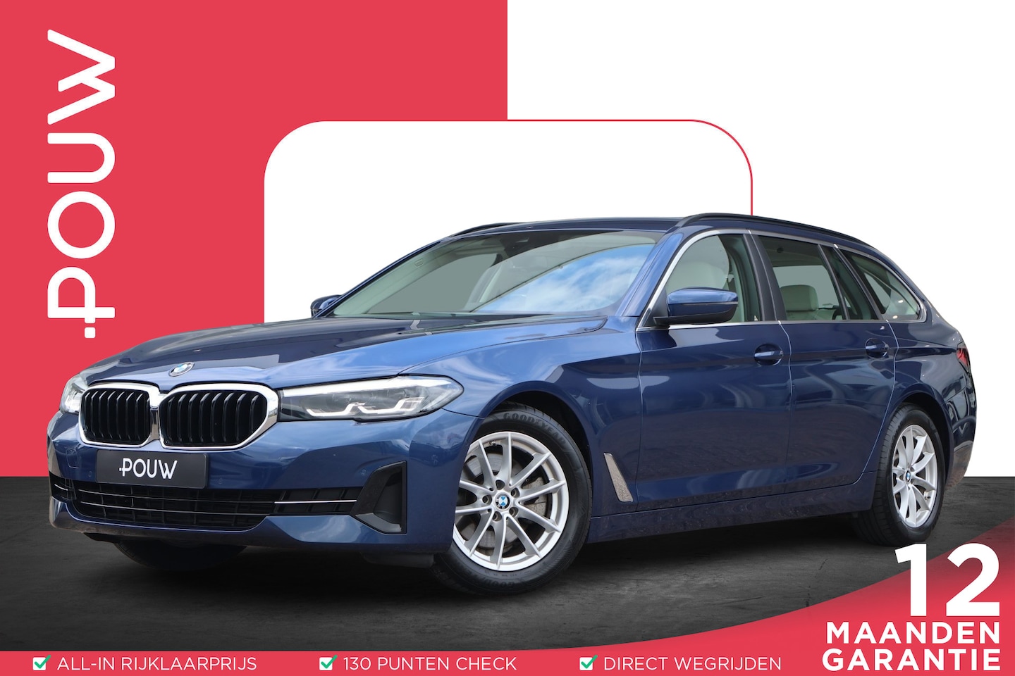 BMW 5-serie Touring - 520i Business Edition Plus | Navigatie | Camera | Stoel Memory | Elektrische Achterklep - AutoWereld.nl