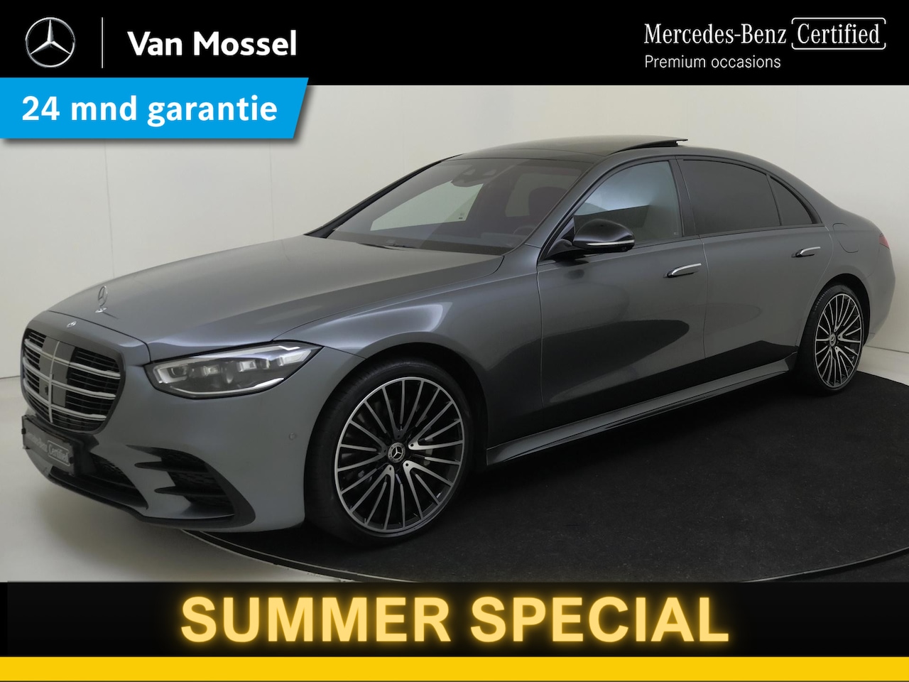 Mercedes-Benz S-klasse - 580 e Lang AMG Line /Panoramadak /HUD /Burmester 3D /Rijassistentiepakket /Achterasbesturi - AutoWereld.nl