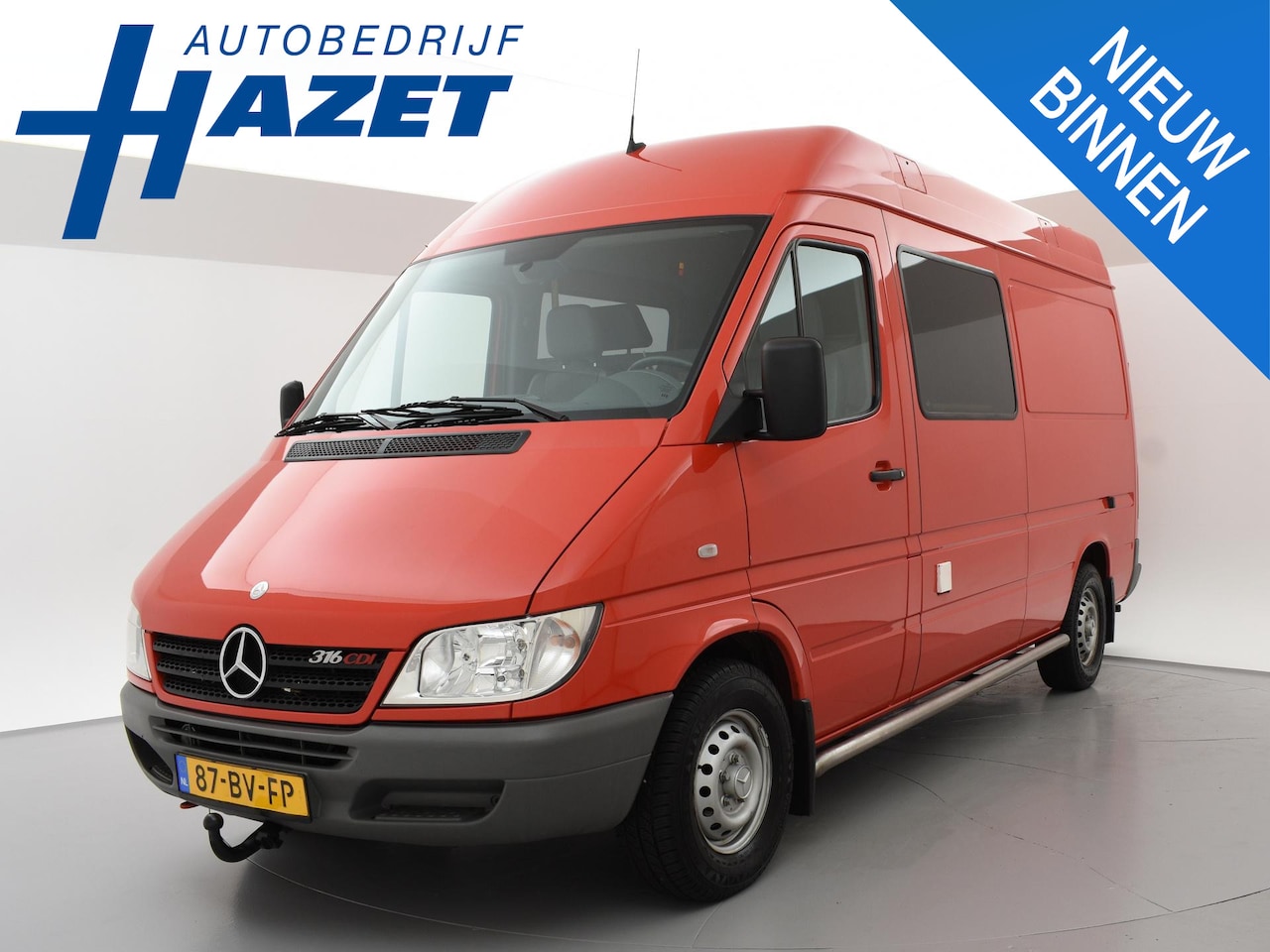Mercedes-Benz Sprinter - 316 CDI 2.7 156 PK DUBBEL CABINE AUT. 23.905 KM! *MARGE* + STANDKACHEL | AIRCO - AutoWereld.nl