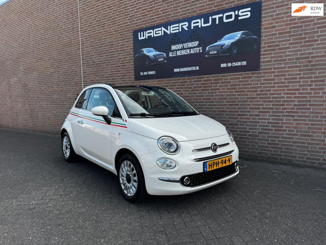 Fiat 500 C - 1.2 Lounge Cabrio Cruise control Airco PDC - AutoWereld.nl