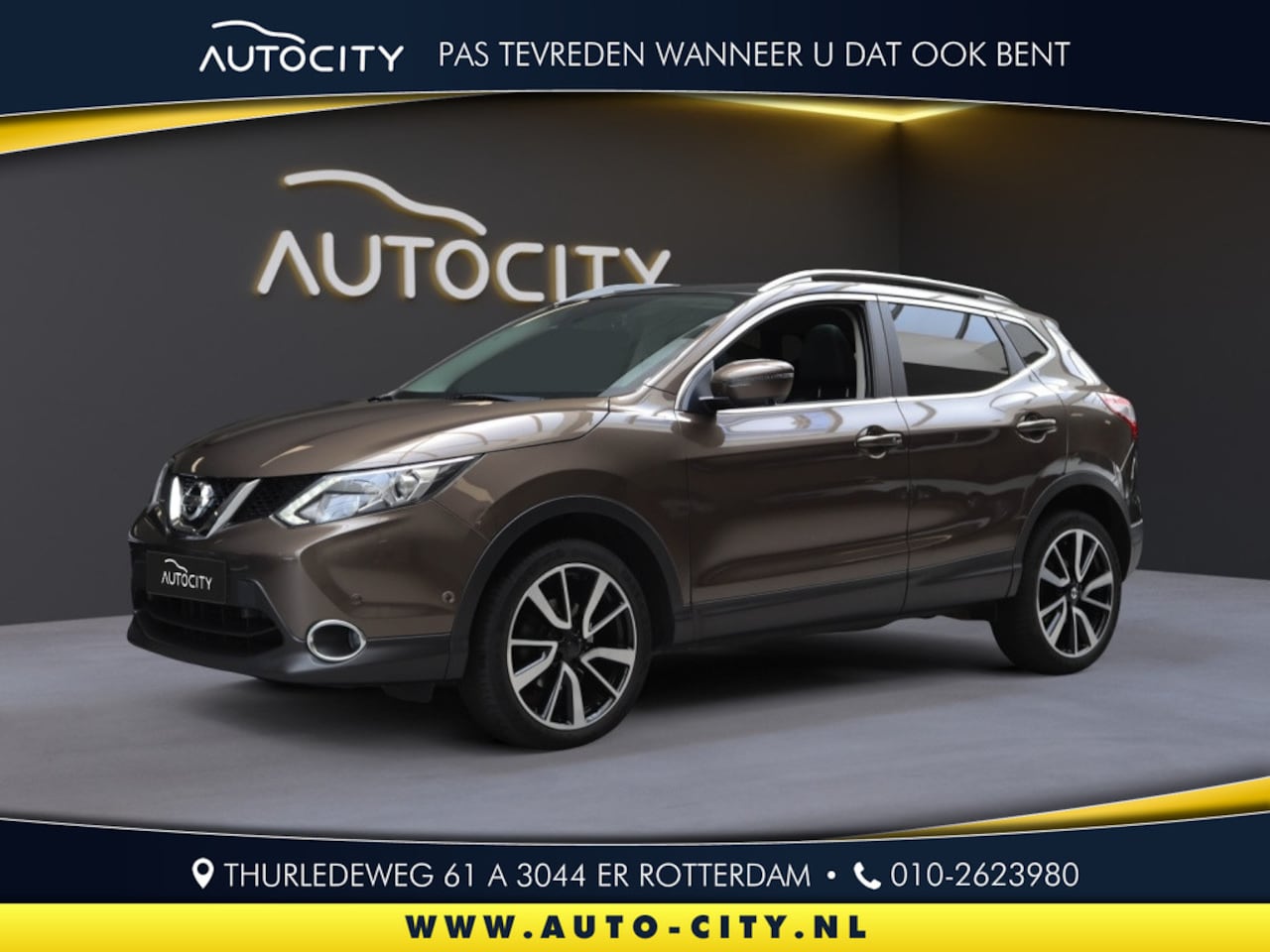 Nissan Qashqai - 1.6 Tekna 1500 trekgewicht l pano l leder l electrische stoel. - AutoWereld.nl