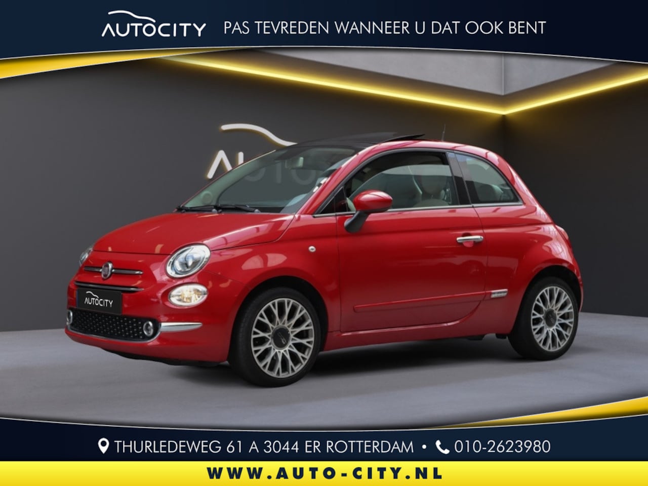 Fiat 500 - 0.9 TwinAir Turbo Collezione Pano l Airco l Cruise - AutoWereld.nl