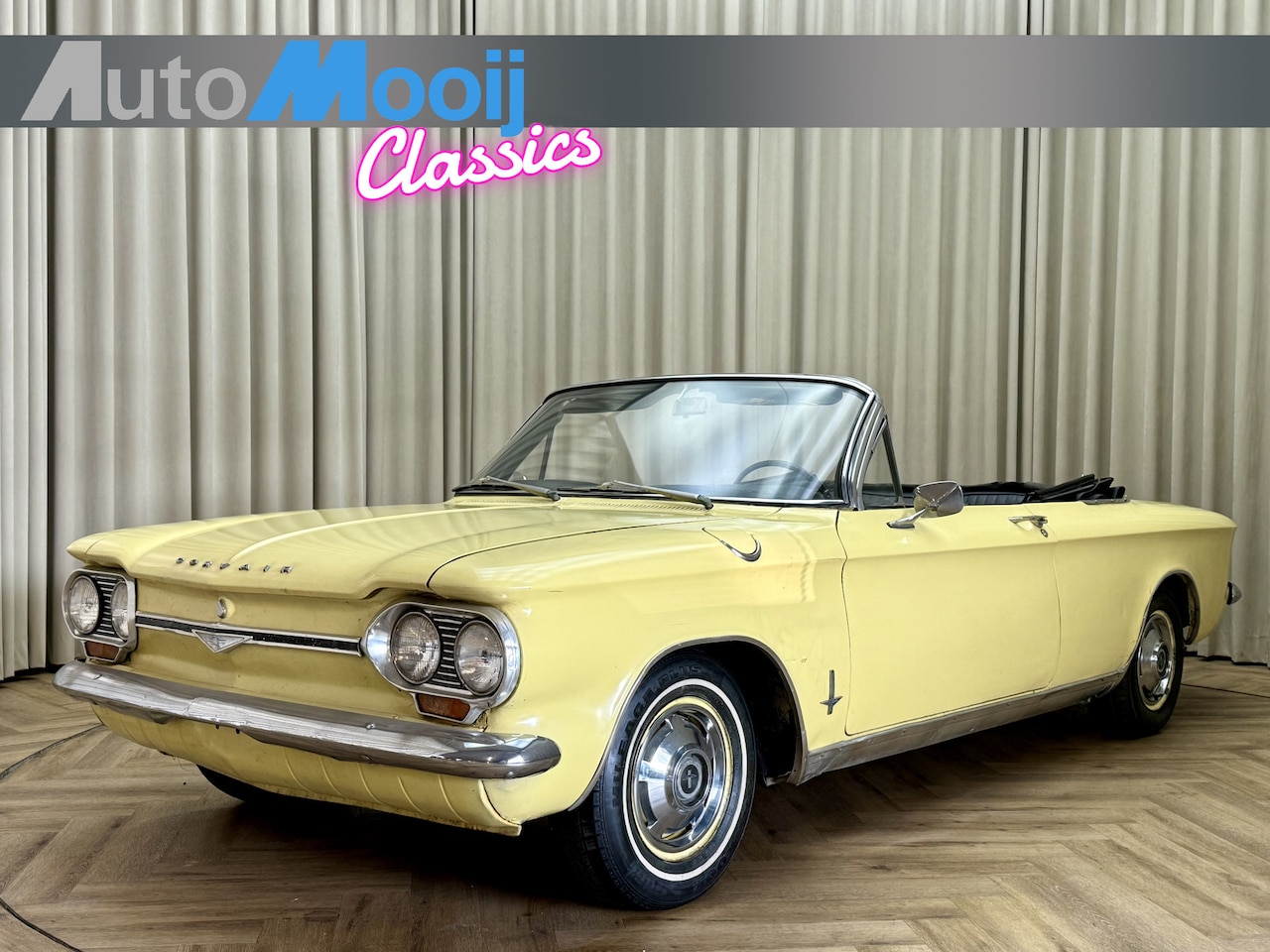 Chevrolet Corvair - MONZA Convertible 1964, Handbak, 6 cilinder, luchtgekoeld, origineel - AutoWereld.nl