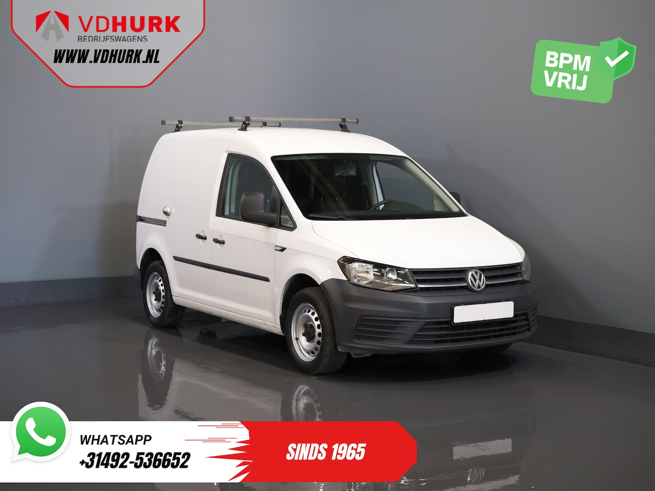 Volkswagen Caddy - 2.0 TDI BPM VRIJ! NL Auto/ Inrichting/ Airco/ Cruise/ Camera/ Trekhaak/ Dwarsdragers - AutoWereld.nl