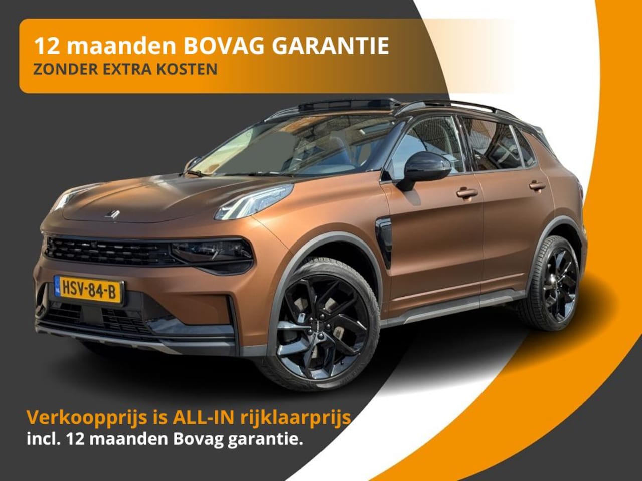 Lynk & Co 01 - 1.5 PHEV 261PK BLACK-EDITION VOL LEER/MJ'22/MATT ANODISED BRONZE! - AutoWereld.nl