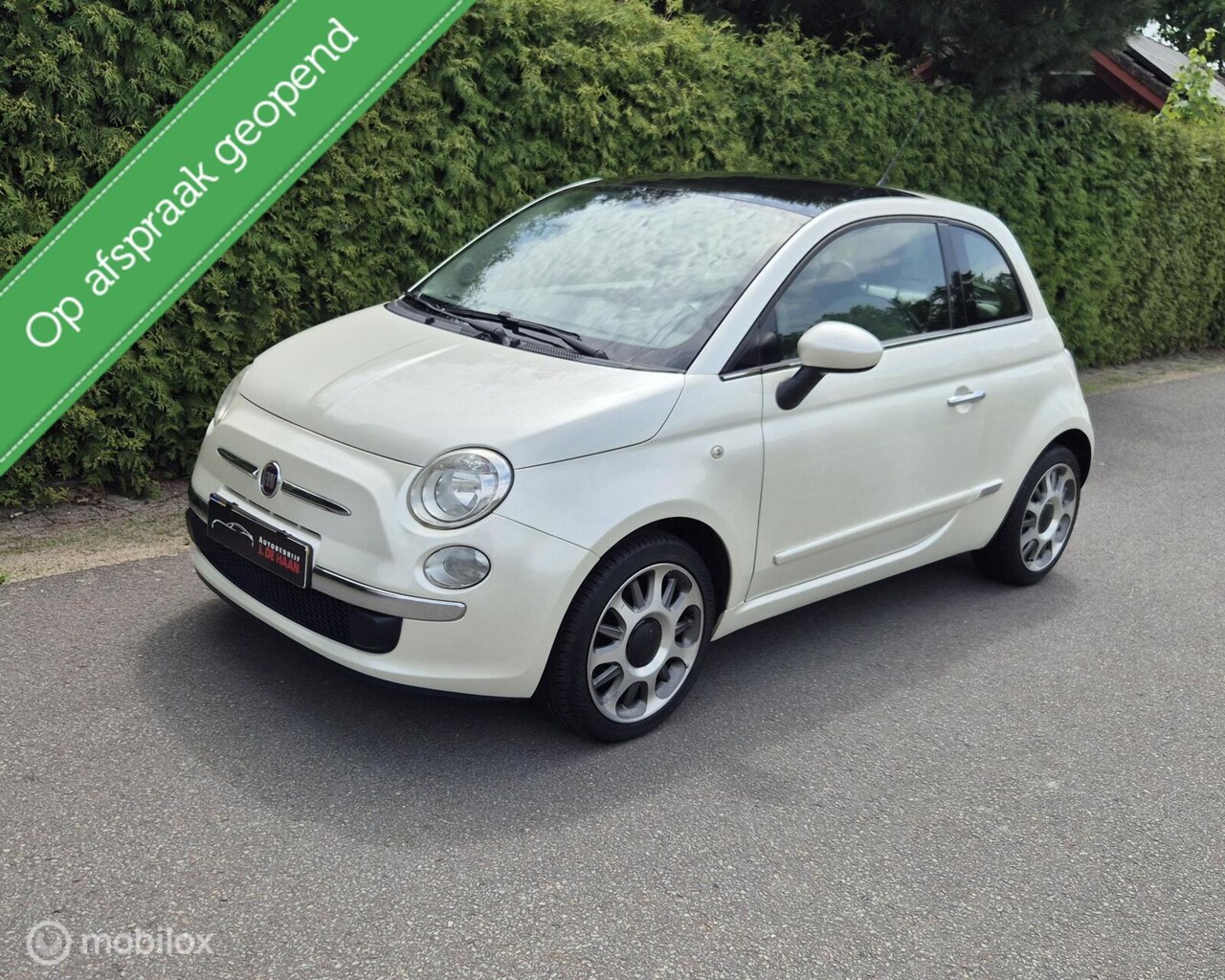 Fiat 500 - 1.2 Lounge GEEN IMPORT APK 6-26 Panoramadak Parelmoer - AutoWereld.nl