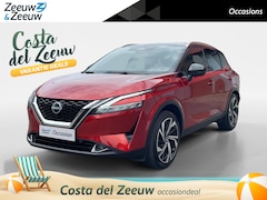 Nissan Qashqai - 1.3 MHEV Xtronic Tekna Plus | Navigatie| Panoramisch dak| Lederen bekleding| Stoel/Stuur e