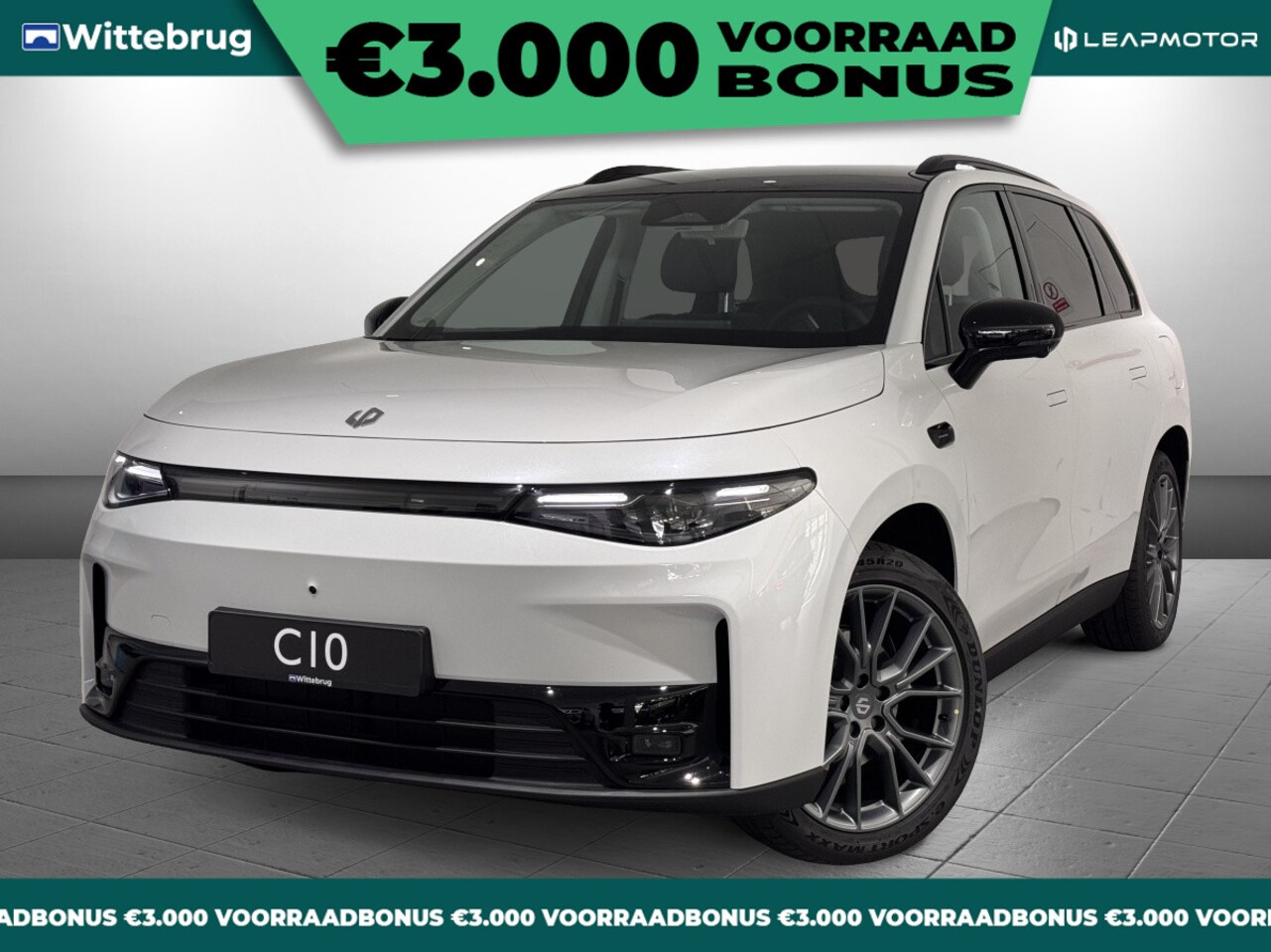 Leapmotor C10 - Design 69.9 kWh Volledig Elektrisch Automaat met Lederen bekleding, Elektrische stoelen en - AutoWereld.nl