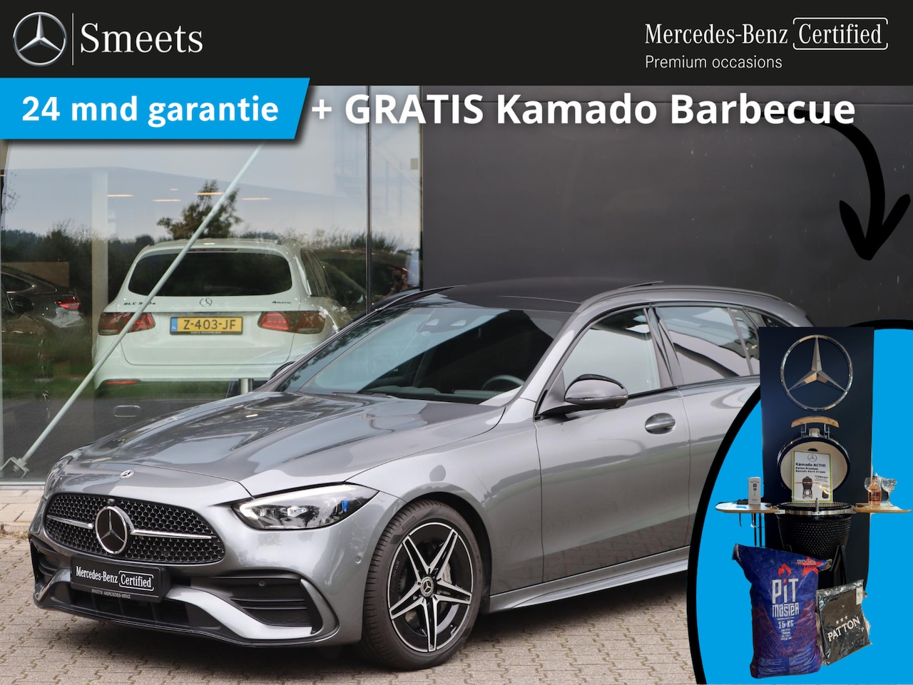 Mercedes-Benz C-klasse Estate - 180 AMG Line | Panoramadak | 360 camera | HUD | Burmester | Memory Seats | Trekhaak | Navi - AutoWereld.nl