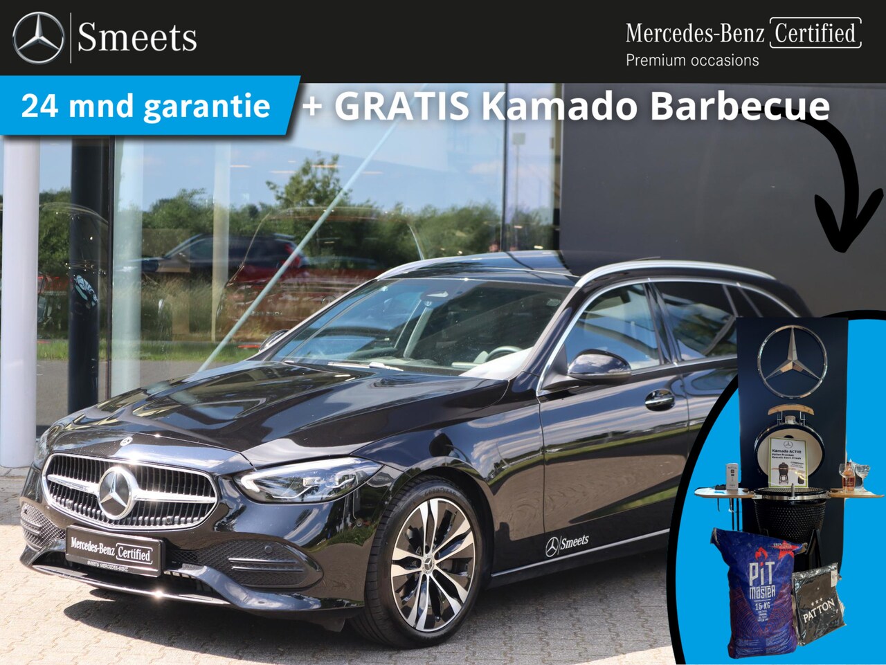 Mercedes-Benz C-klasse Estate - 200 Luxury Line | Panoramadak | Navigatie | Camera | Dodehoekassistent | Trekhaak | Automa - AutoWereld.nl