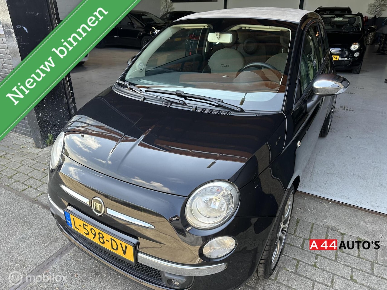 Fiat 500 - 0.9 TwinAir Turbo Cabriolet*Blue&Me systeem*Eco*Aux - AutoWereld.nl
