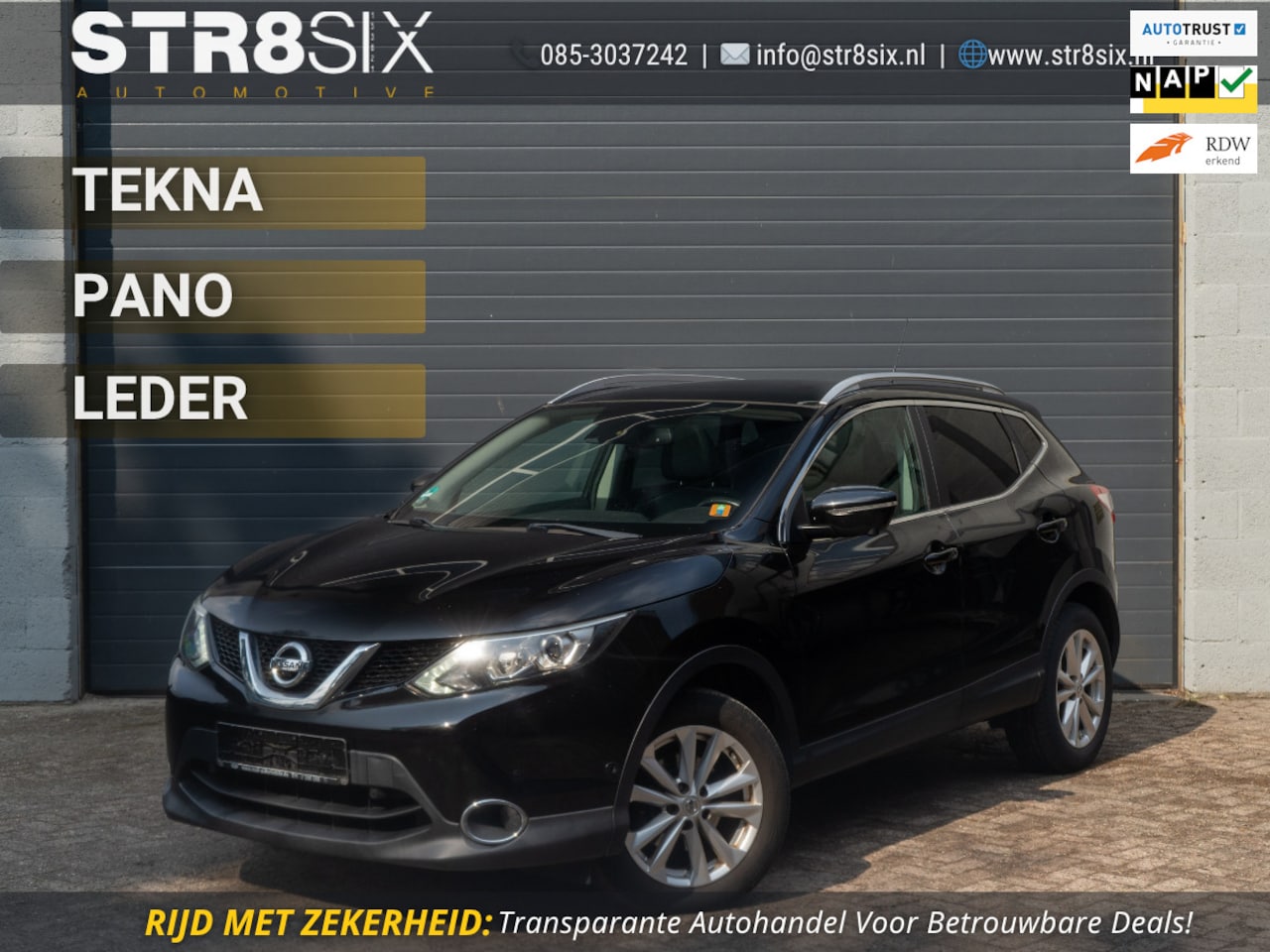 Nissan Qashqai - 1.2 Tekna 115pk H6 | Leder | Clima | Navi | Pano | Stoelverw. - AutoWereld.nl