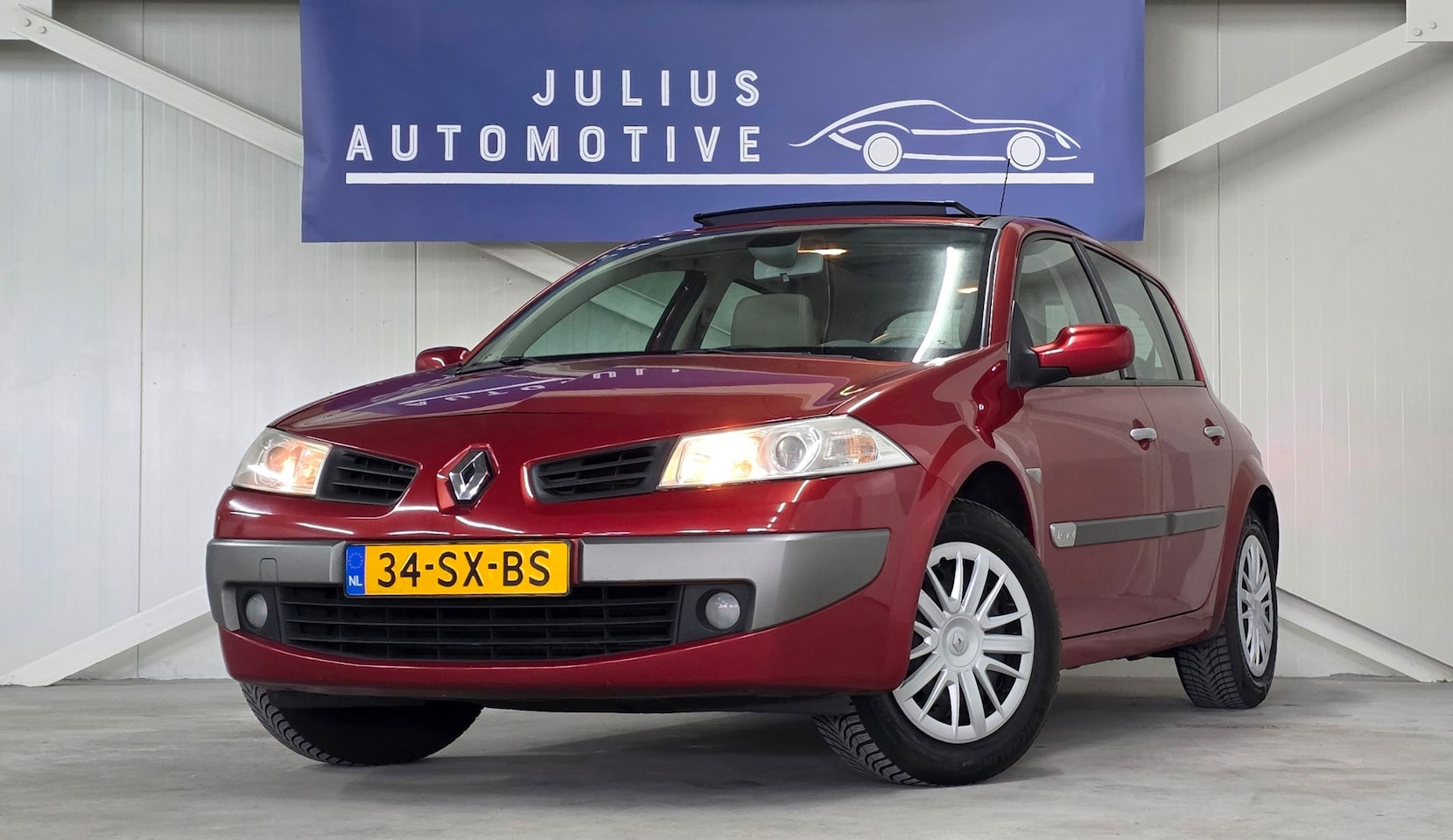 Renault Mégane - 1.6-16V Tech Line Leer Opendak Zomer+Winterset APK 04-2026 Mooi! - AutoWereld.nl