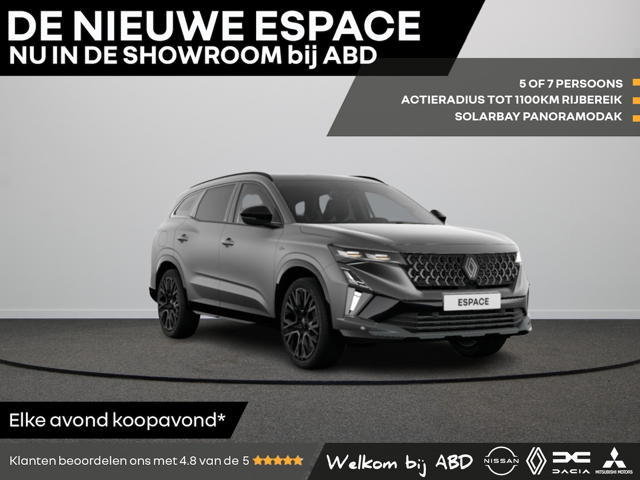 Renault Espace - esprit Alpine Hybrid 200 | Achteruitrijcamera | Adaptive Cruise Control | Elektronisch ger - AutoWereld.nl