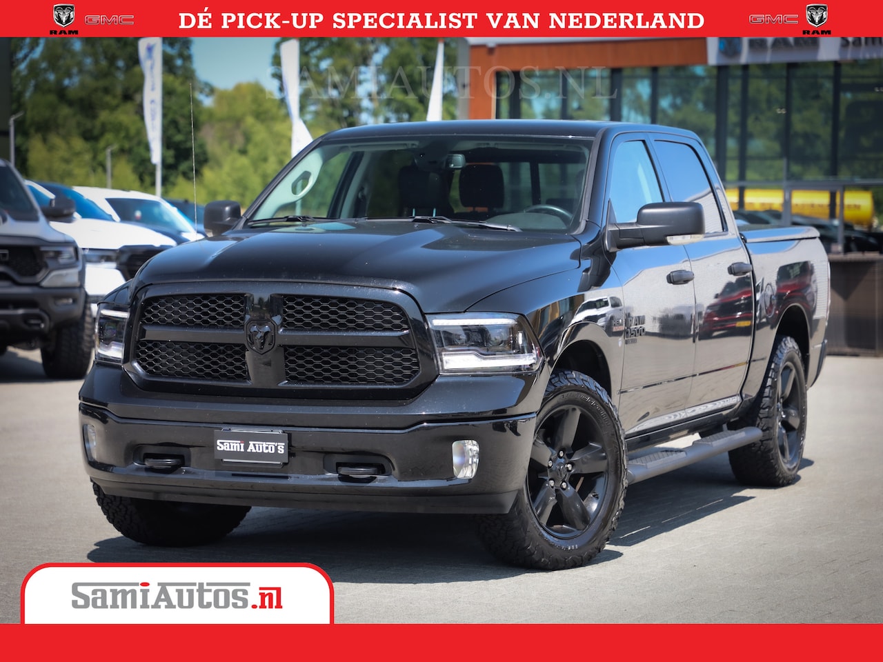 Dodge Ram 1500 - BLACK SLT 5.7 HEMI V8 402PK | Morimoto Led | Top Conditie | Eerste Eigenaar | Diamond Blac - AutoWereld.nl