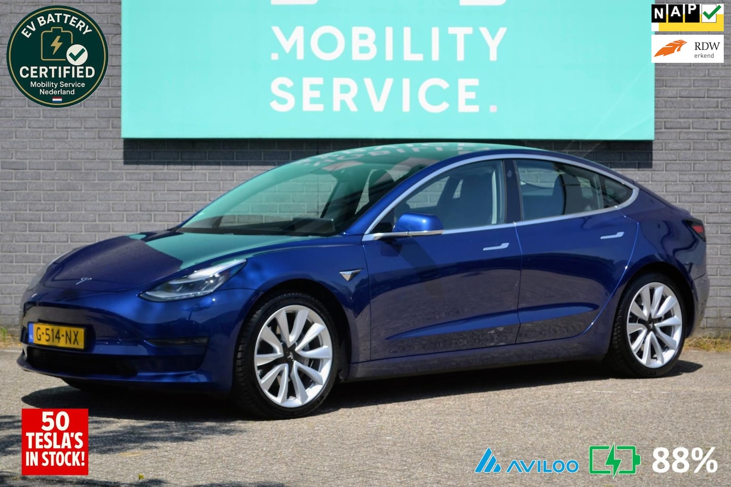 Tesla Model 3 - Long Range RWD Long Range AWD 75 kWh Pano AutoPilot LED SOH 88% ACCU-CHECK - AutoWereld.nl