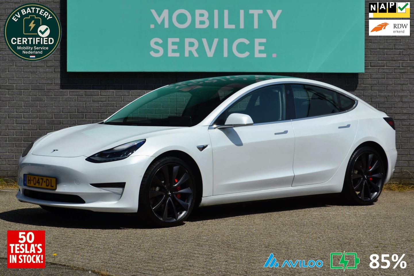 Tesla Model 3 - Performance AWD 75 kWh SOH85% Pano AutoPilot LED ACCU- CHECK - AutoWereld.nl