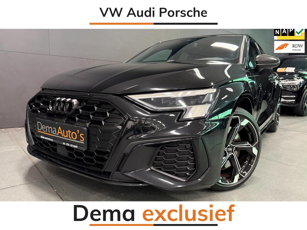 Audi A3 Sportback - 45 TFSI e S edition Competition SFEERVERL/NAVI/V-COCKPIT/DAB/B&O/LEDER/// - AutoWereld.nl