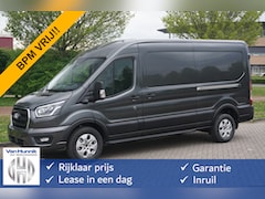Ford Transit - 350L L3H2 Limited AUT-8 165PK BPM VRIJ Navi, Adap. Cruise, 360° Cam, Trekhaak, 2x Schuifde