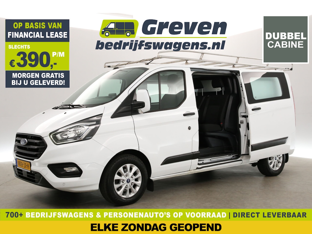 Ford Transit Custom - 340 2.0 TDCI L2H1 | Dubbele Cabine | 5 Persoons | Automaat Camera Carplay LED Airco 2xSchu - AutoWereld.nl