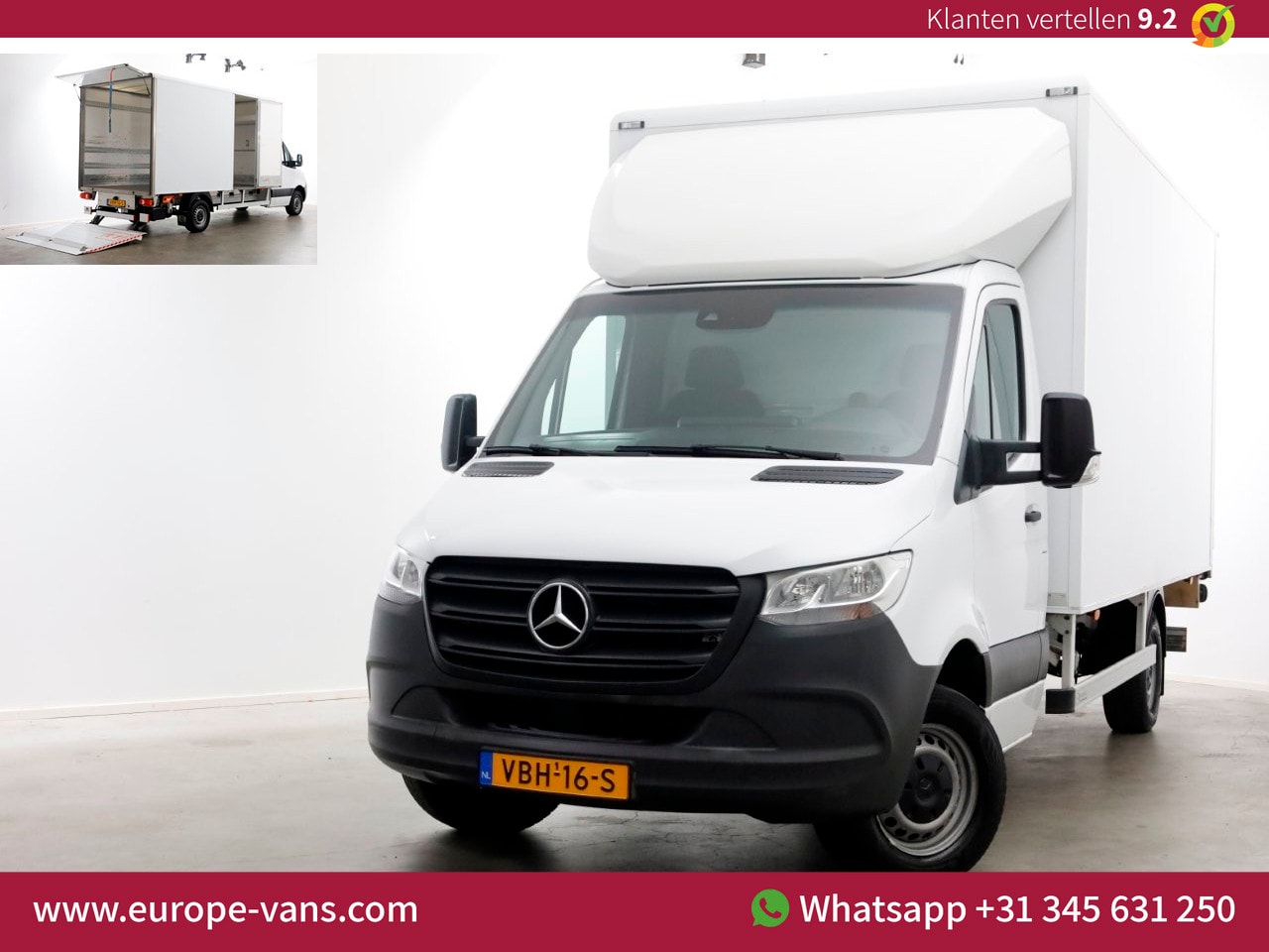 Mercedes-Benz Sprinter - 314 CDI 143pk E6 Bakwagen met laadklep en zijdeur L440 955kg Laadverm. 07-2019 - AutoWereld.nl