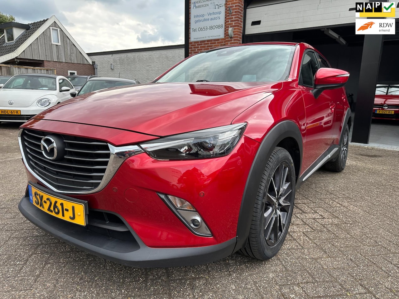 Mazda CX-3 - 2.0 SkyActiv-G 120 SkyLease GT AUTOMAAT-HEAD-UP-LEDER-NAVI-PDC- - AutoWereld.nl
