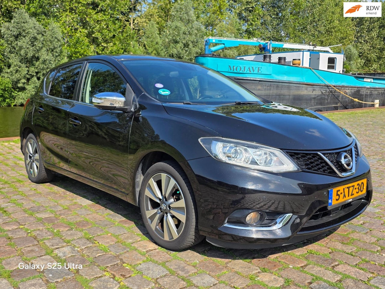 Nissan Pulsar - 1.2 DIG-T Tekna achteruit camera navigatie cruis control leerbekeleding stoelverwarming pa - AutoWereld.nl