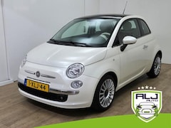 Fiat 500 - TwinAir met panoramadak en unieke parelmoerkleur | Tweedehands 500 Leren stoelen | Unieke