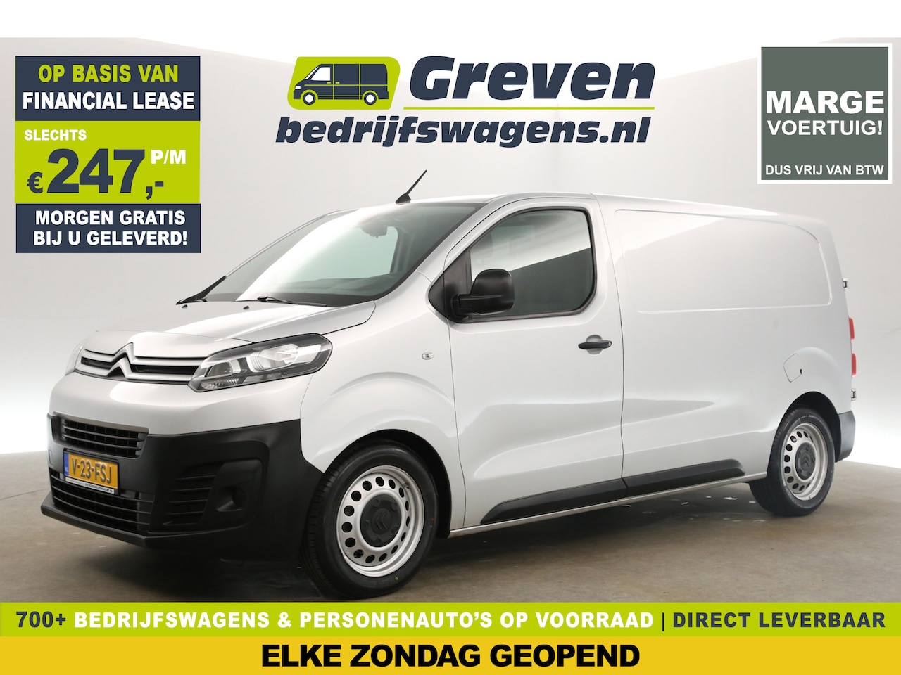 Citroën Jumpy - 1.6 BlueHDI L2H1 | MARGE! | Carplay Airco Cruise Navigatie Parkeersensoren Elektrpakket - AutoWereld.nl