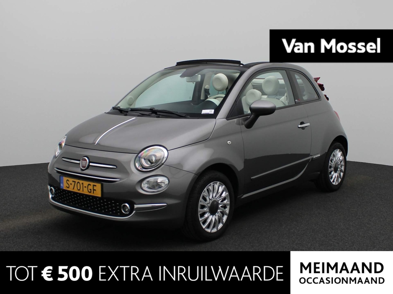 Fiat 500 - Cabrio 1.0 Hybrid Star | Apple Carplay/Android Auto | Parkeersensoren | Airco | - AutoWereld.nl