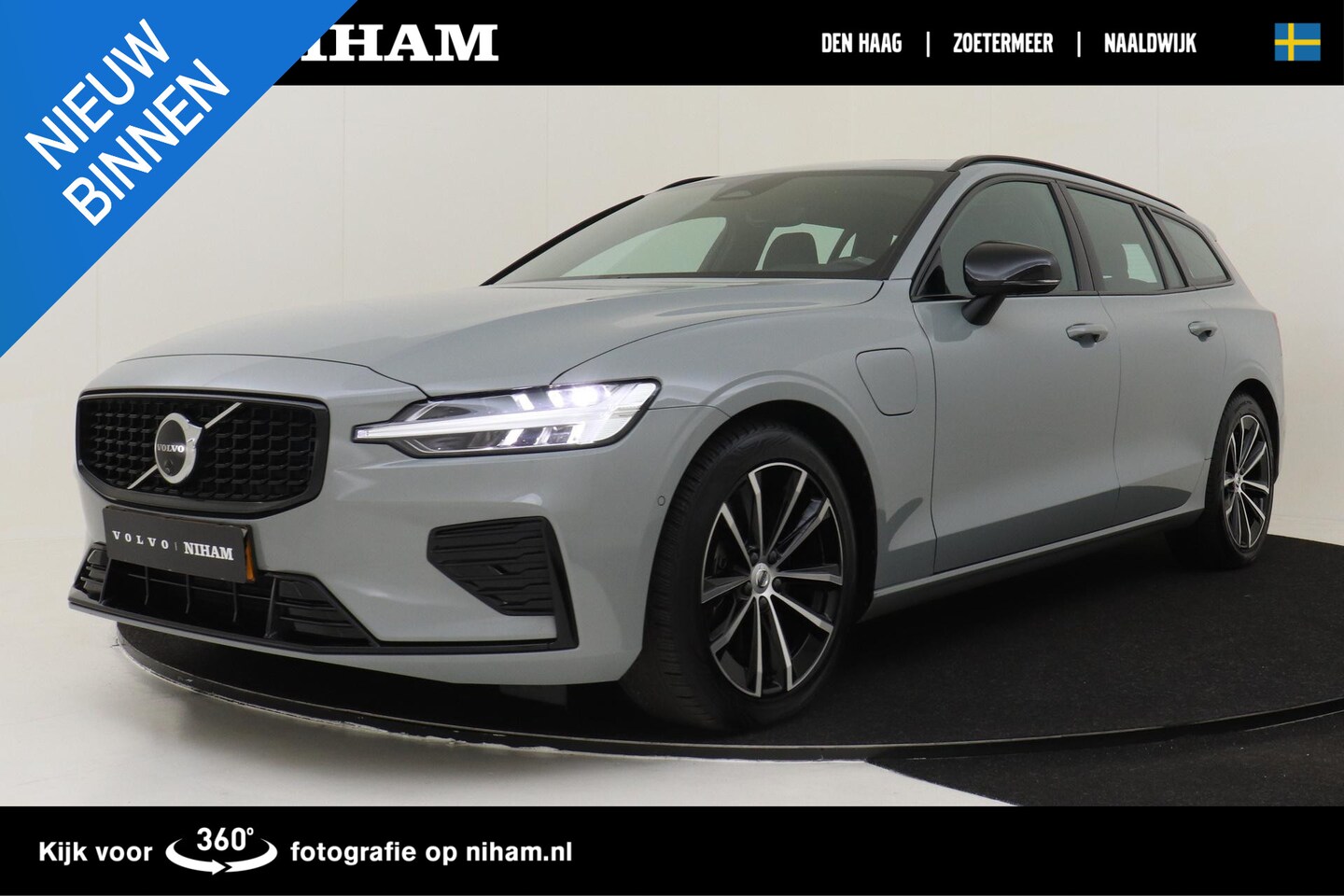 Volvo V60 - T6 PLUG-IN HYBRID PLUS DARK -PANO.DAK|HARMAN/KARDON|360°CAM|BLIS|TREKHAAK - AutoWereld.nl