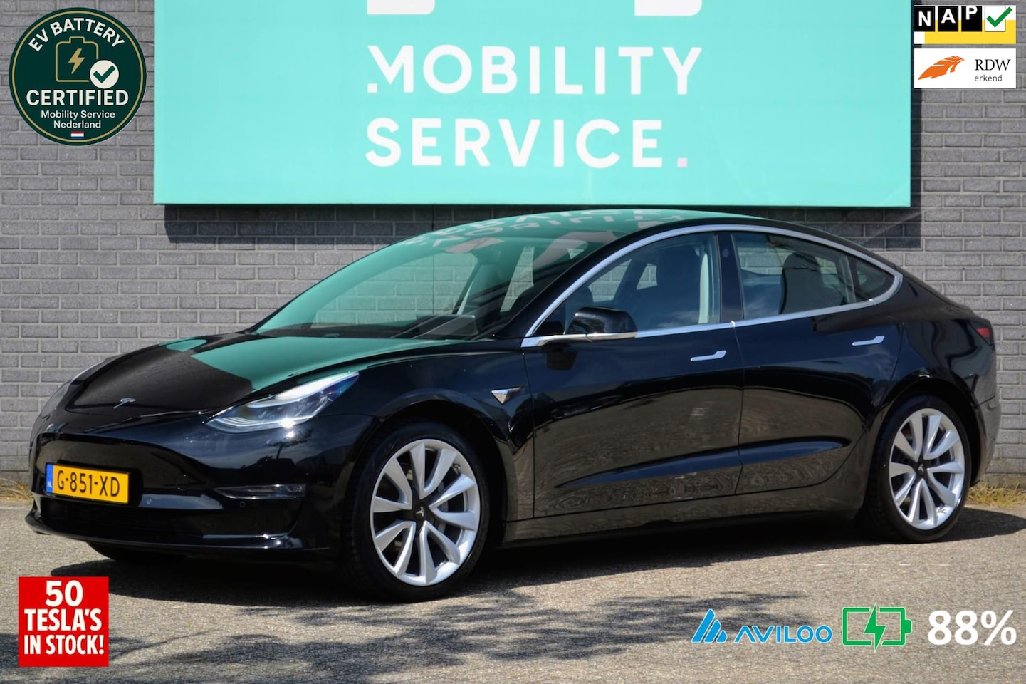 Tesla Model 3 - Long Range RWD Long Range AWD 75 kWh SOH88% Pano AutoPilot LED ACCU- CHECK - AutoWereld.nl