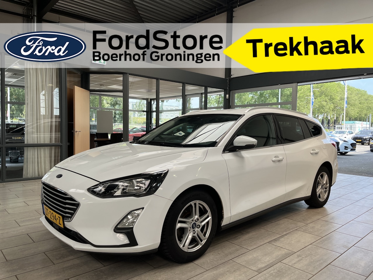 Ford Focus Wagon - EcoBoost 100PK Trend Edition Business | Elek. Trekhaak | Cruise | Park. Sens. V+A | Apple/ - AutoWereld.nl