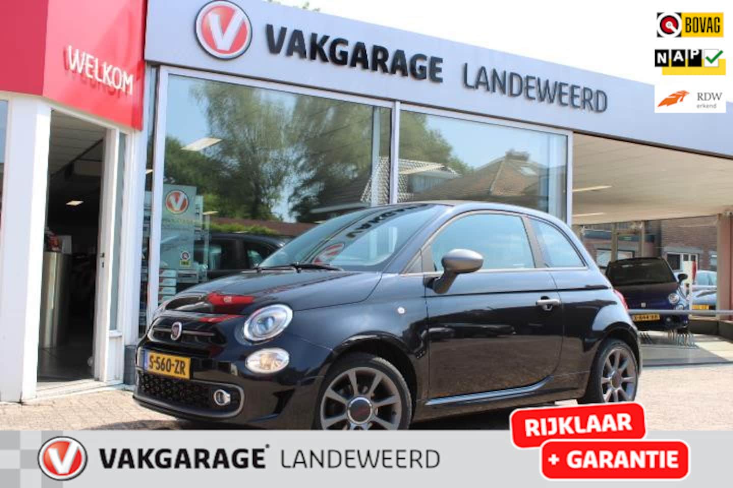 Fiat 500 C - 1.2s rockstar cabrio, LEDER, AIRCO, PDC, LMV, Rijklaar! - AutoWereld.nl