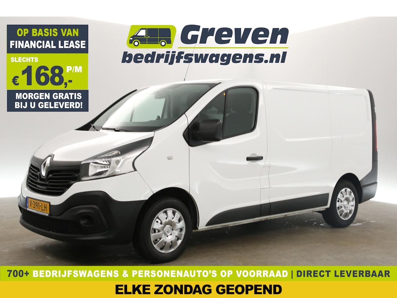 Renault Trafic - 1.6 dCi T29 L1H1 Airco Cruise Navigatie Parkeersensoren Elektrpakket Schuifdeur - AutoWereld.nl