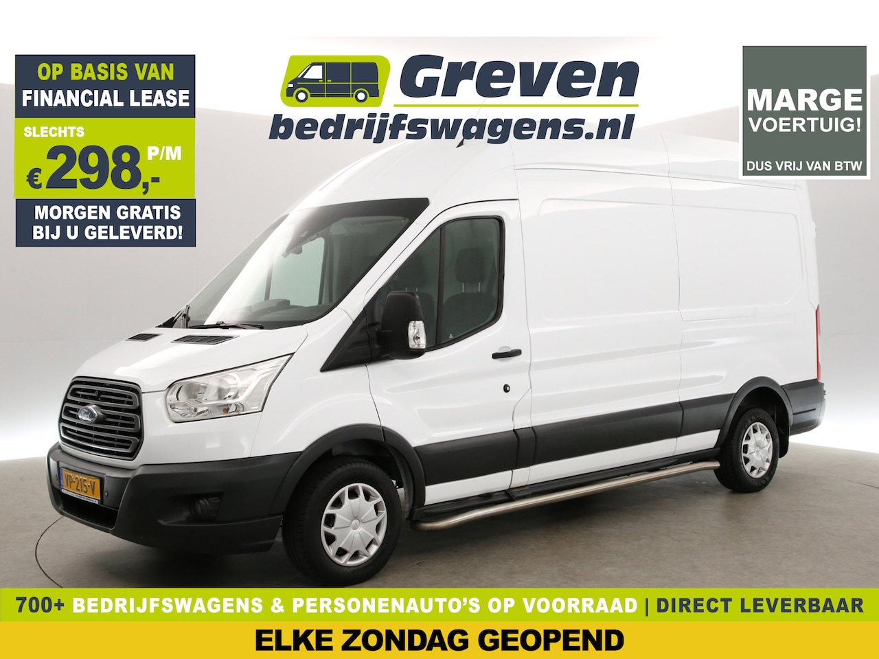 Ford Transit - 310 2.2 TDCI L3H3 | MARGE! | Camera Cruise Airco Navigatie 3 Persoons Sidebars - AutoWereld.nl