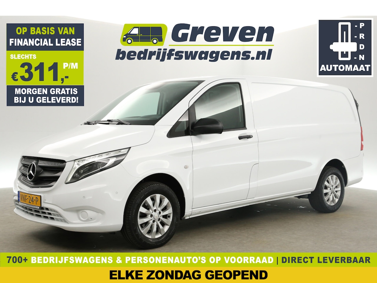 Mercedes-Benz Vito - 114 CDI Lang Automaat Airco Camera Trekhaak Cruise Carplay 3 Persoons 16''LMV PDC - AutoWereld.nl