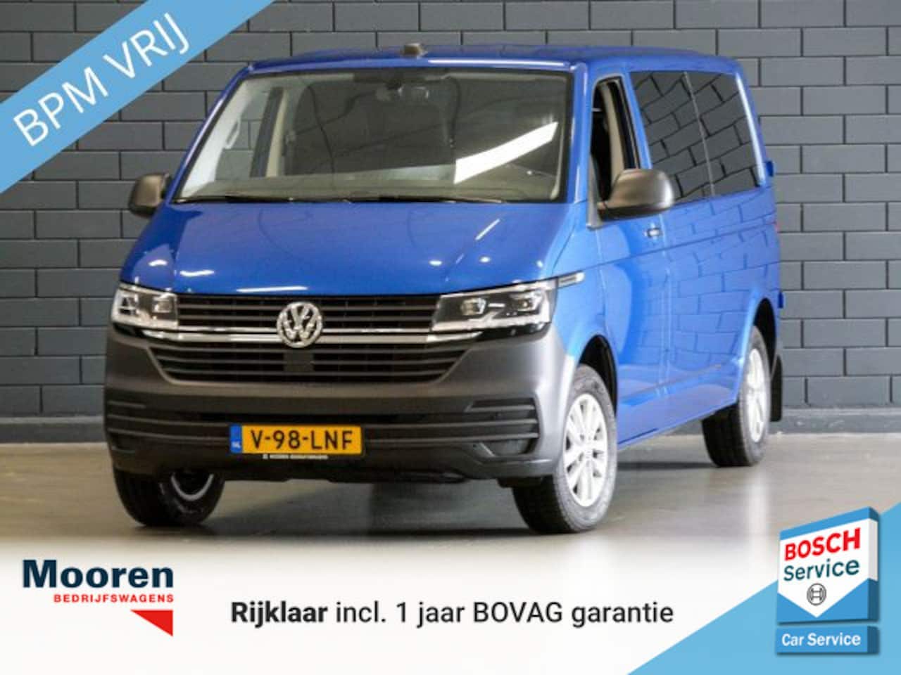 Volkswagen Transporter - 2.0 TDI 150PK L2H1 Automaat Dubbele Cabine | LED | TREKHAAK | APPLE CARPLAY | - AutoWereld.nl