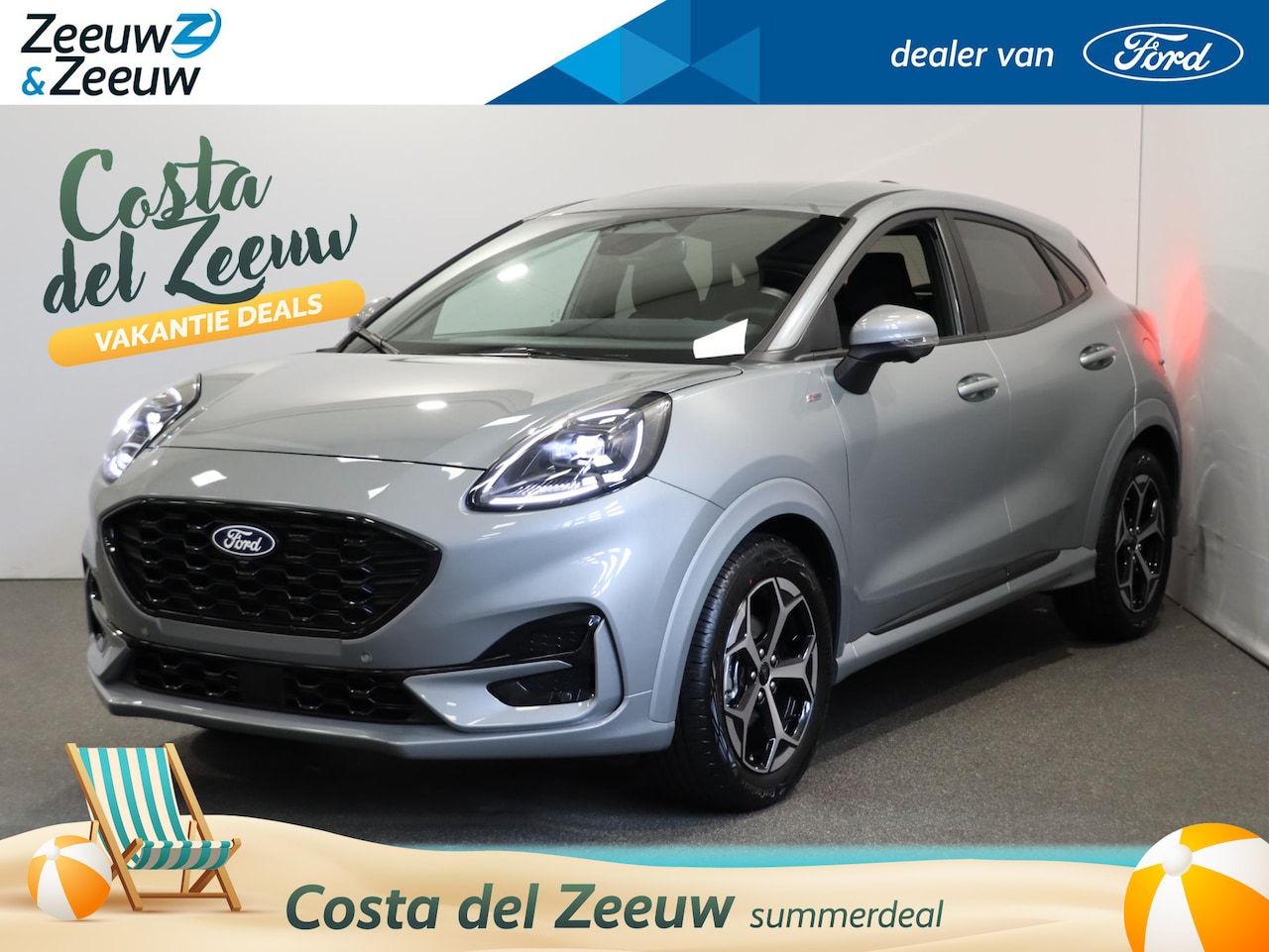 Ford Puma - 1.0 EcoBoost Hybrid ST-Line | €4000 Actiekorting | Private Lease vanaf €444,- p/m | Adapti - AutoWereld.nl