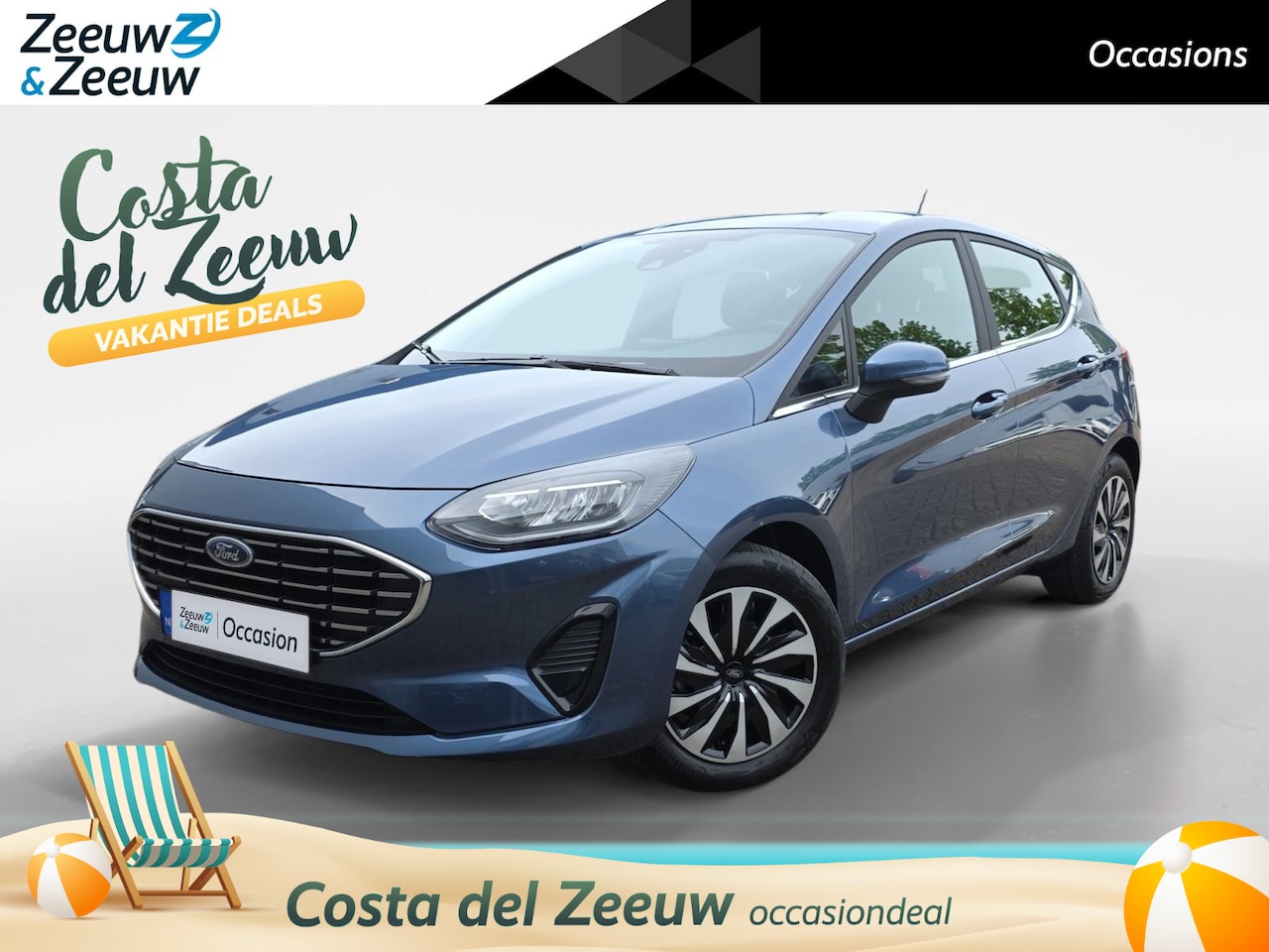 Ford Fiesta - 1.0 EcoBoost Hybrid Titanium | 1e Eigenaar | Stoel,Stuur en Voorruitverwarming | Apple/And - AutoWereld.nl