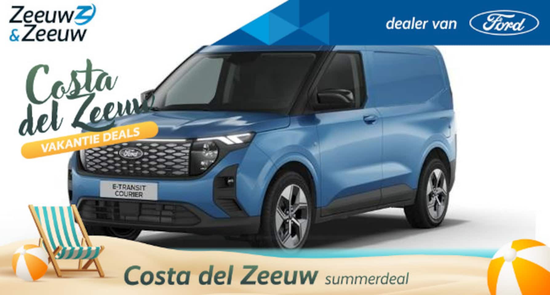 Ford Transit Courier - E-Transit Limited 44 kWh 136 pk | 17" LM velgen | Nu 0,99% rente financial lease | Winter - AutoWereld.nl