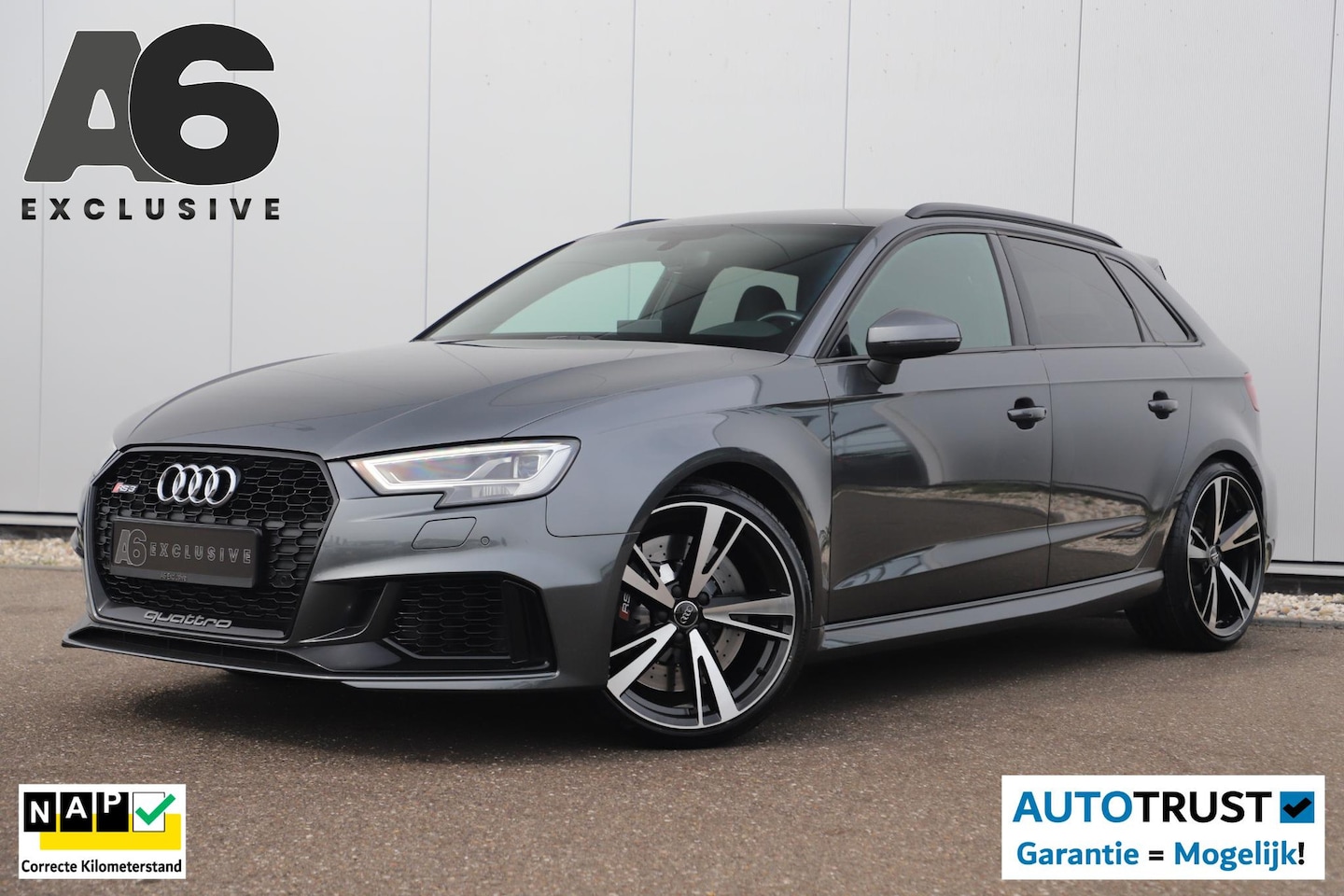 Audi RS3 - Sportback 2.5 TFSI RS 3 quattro 400PK Automaat Geen Schadeverleden! Black Optic Virtual RS - AutoWereld.nl