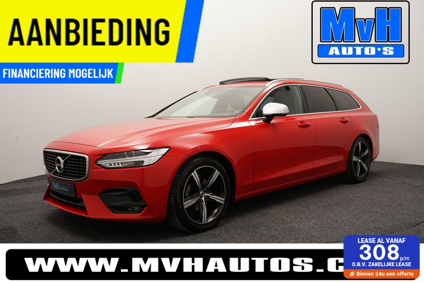 Volvo V90 - 2.0 D3 R-Design|PANO|TREKH|ORG.NL|CARPLAY|LED|ACC - AutoWereld.nl