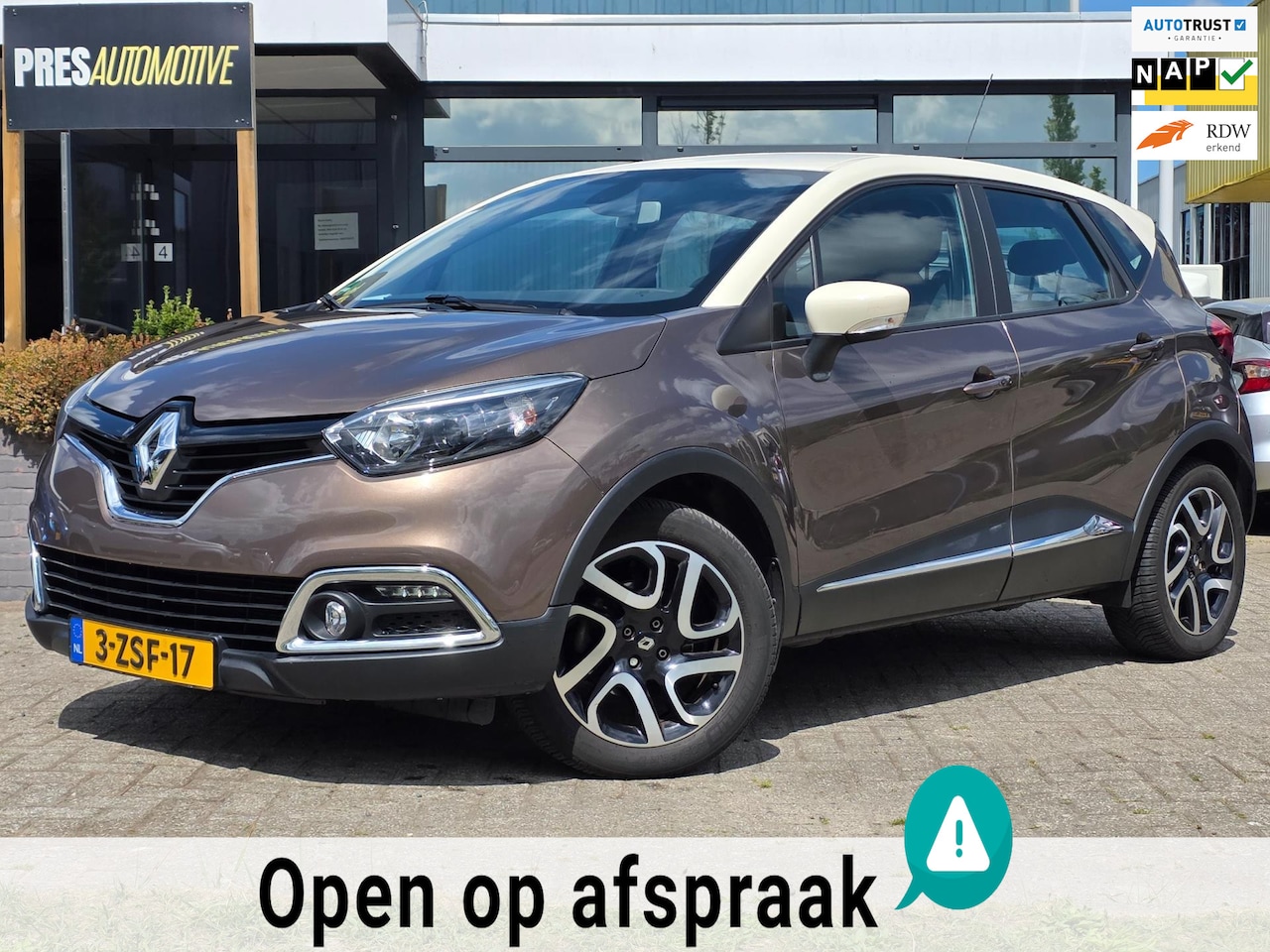 Renault Captur - 1.2 TCe Dynamique | AUTOMAAT | BRUIN / WIT - AutoWereld.nl