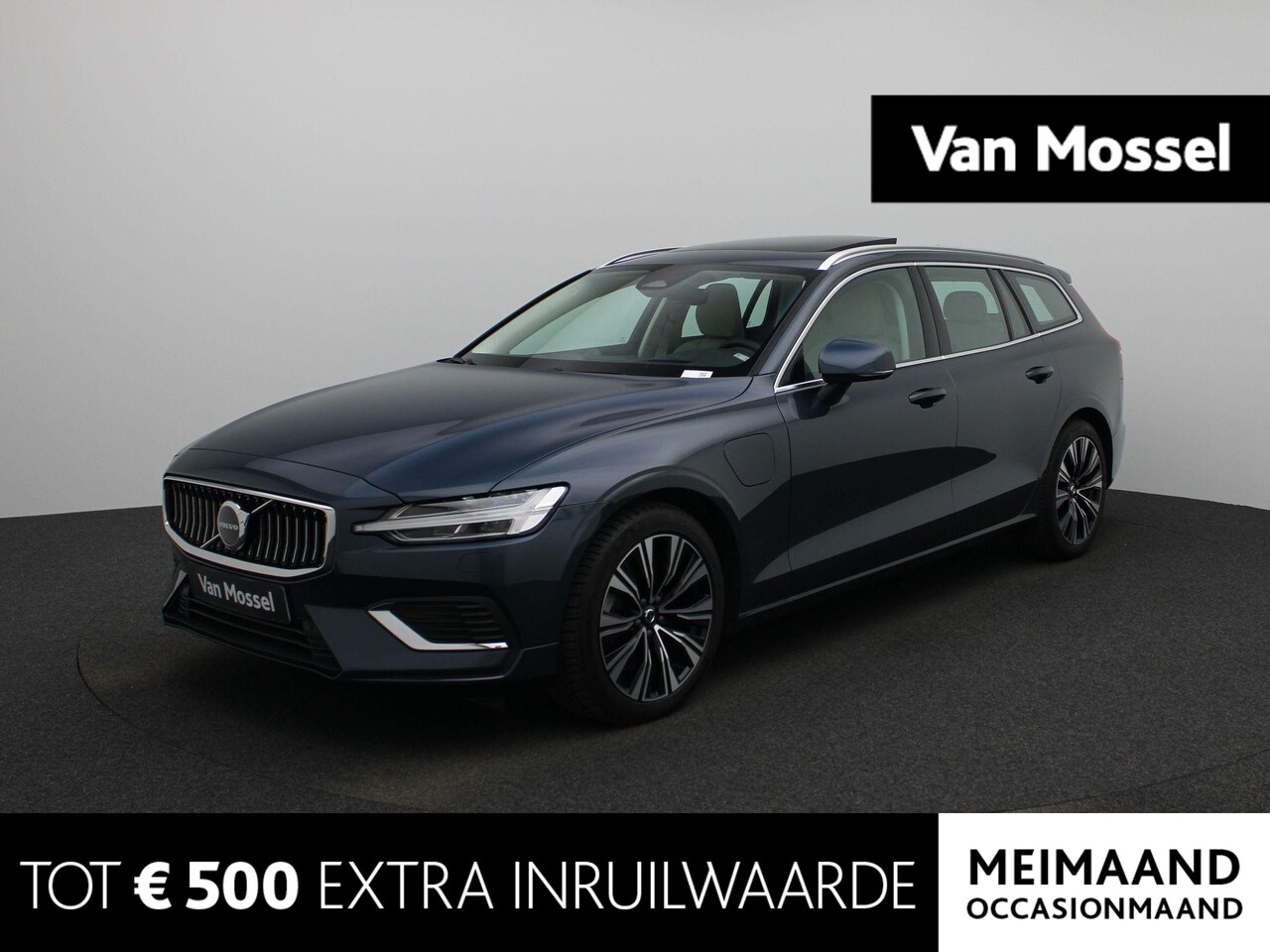 Volvo V60 - 2.0 T6 Plug-in hybrid AWD Ultimate Bright | Panorama Dak | Lederen Bekleding | Stoel / Stu - AutoWereld.nl