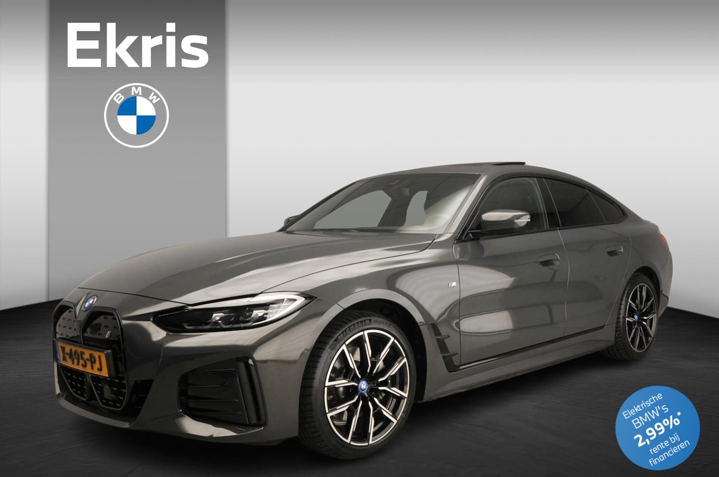 BMW i4 - Gran Coupe eDrive40 | M-Sportpakket | LED | Leder | HUD | Schuifdak | Trekhaak | Elektr. z - AutoWereld.nl