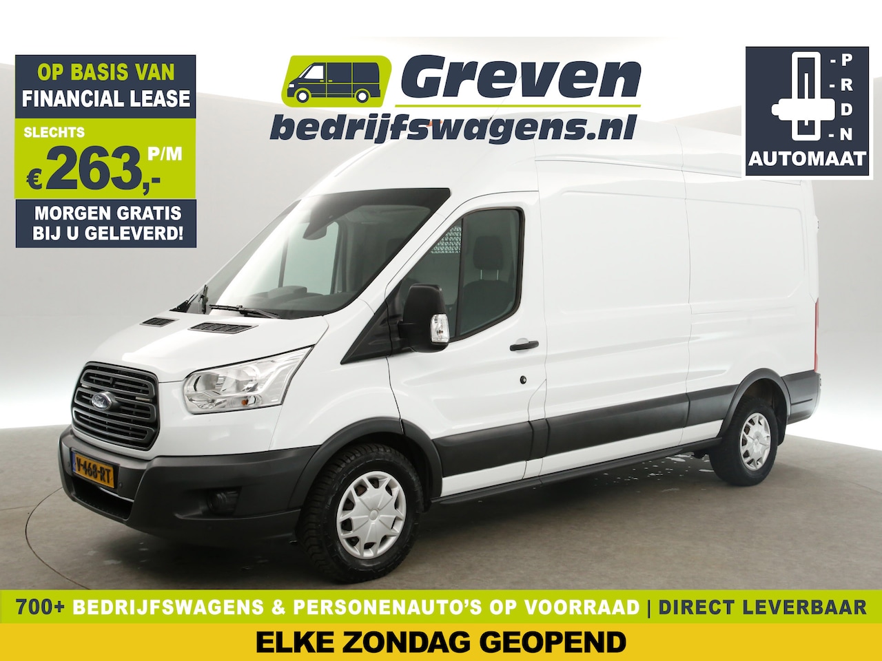 Ford Transit - 2.0 TDCI L3H3 Automaat Airco Cruise Camera LED PDC Elektrpakket Trekhaak - AutoWereld.nl