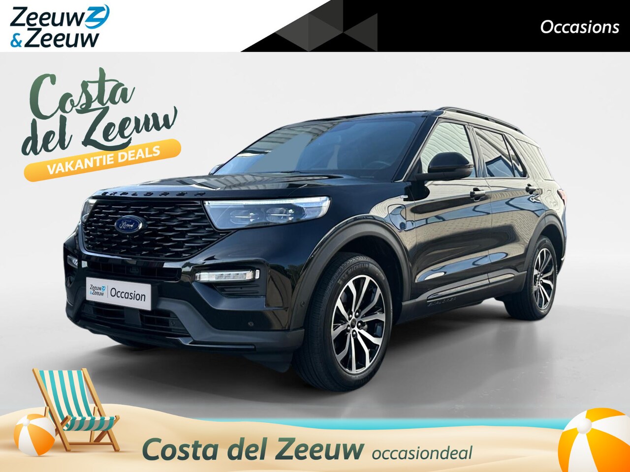 Ford Explorer - 3.0 V6 EcoBoost PHEV ST-Line | 7 Persoons | Panorama dak | Memory Functie | Apple Carplay - AutoWereld.nl