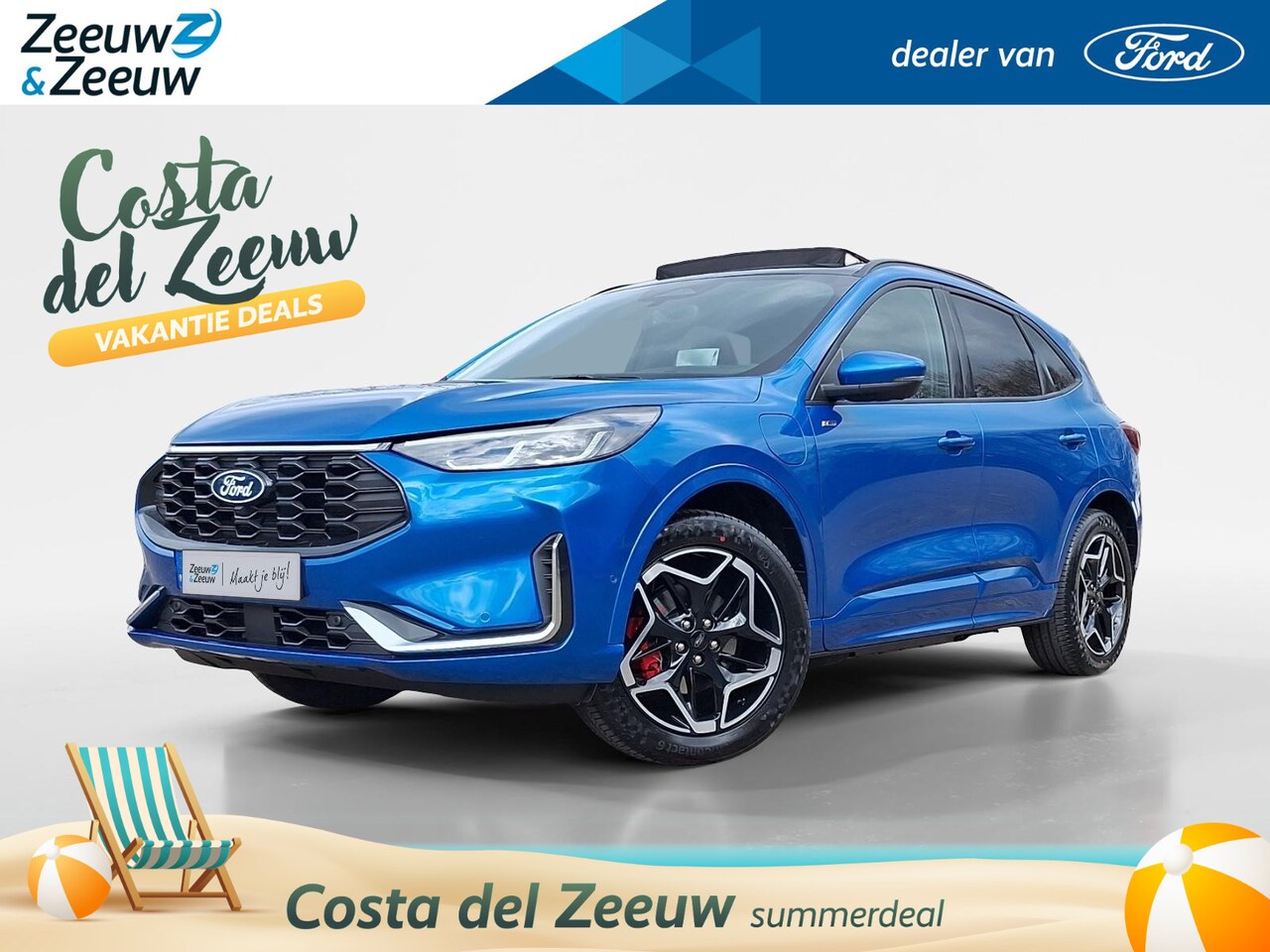Ford Kuga - 2.5 PHEV ST-Line X | Winterpack | 19" Lichtmetaal | Panoramadak | El. Trekhaak | 360Camera - AutoWereld.nl